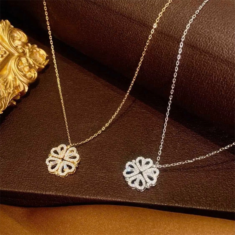 Four-Leaf Heart Shape Necklace