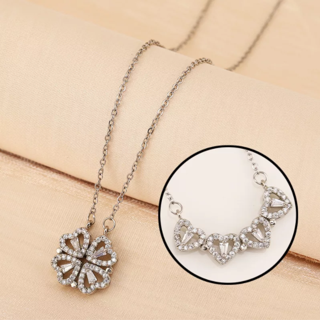 Four-Leaf Heart Shape Necklace