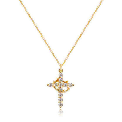 Crown Cross Necklace