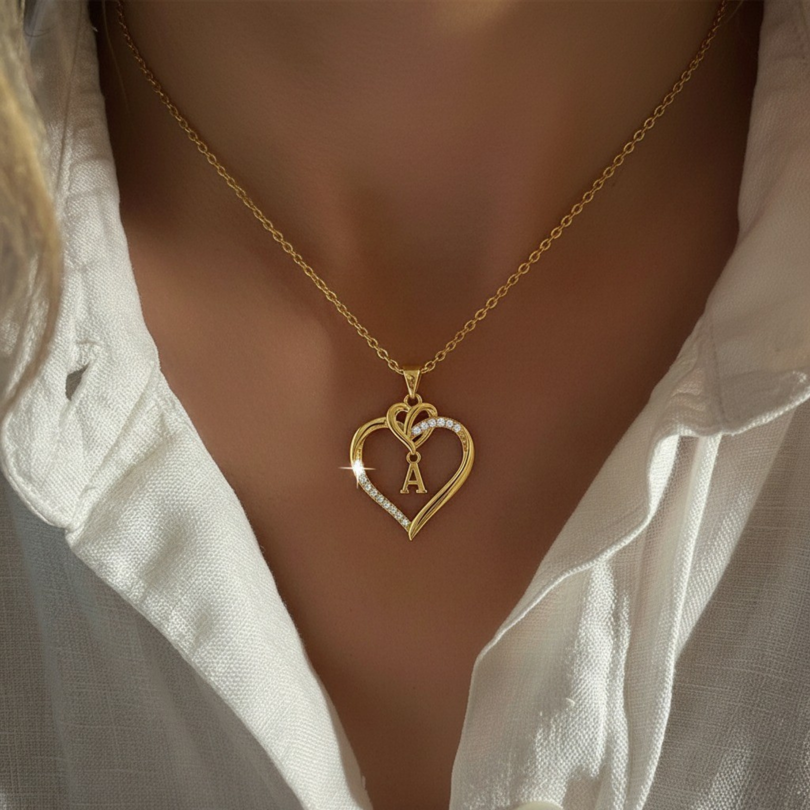 Collier Initial Cœur