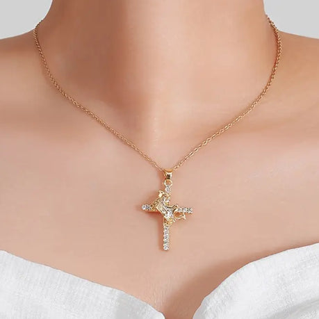 Crown Cross Necklace